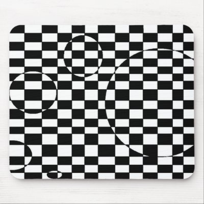 Black & White chequered 3d illusion by scarletquill