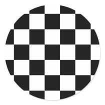 Black & White Chequered Pattern Sticker