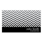 Black & White Chevron Film Editor Business Card