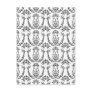 Black & White Classic Baroque Pattern Postcard