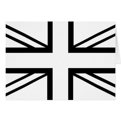 Black & White Classic Union Jack British(UK) Flag Zazzle