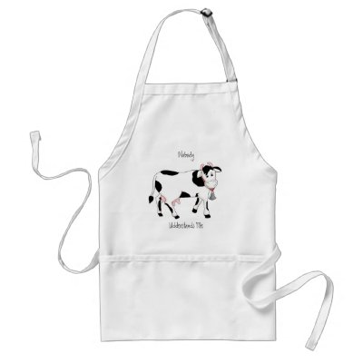 Black & White Cow Apron by clarabellesbarn