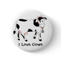 Black & White Cow buttons