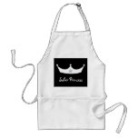 Black & white crown Sober Princess apron