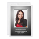Black white custom photo graduation announcement