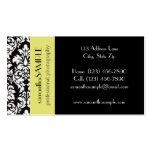 Black & White Damask Business Card Template