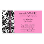 Black & White Damask Business Cards