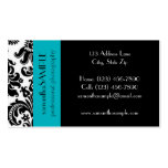 Black & White Damask Business Cards