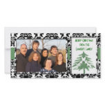 Black & White Damask GreenTree Merry Christmas