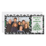 Black & White Damask GreenTree Merry Christmas