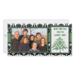 Black & White Damask GreenTree Merry Christmas