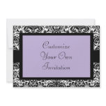 Black & White Damask, Lavender