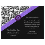 Black & White Damask Lavender Sparkle Heart Full Colour Flyer