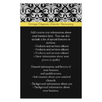 Black/White Damask w/Vibrant Yellow Custom Flyer