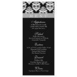 Black/White -Damask Wedding menu cards invitations
