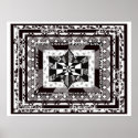 black white detailed HUGE Colossal Room Art Poster posters