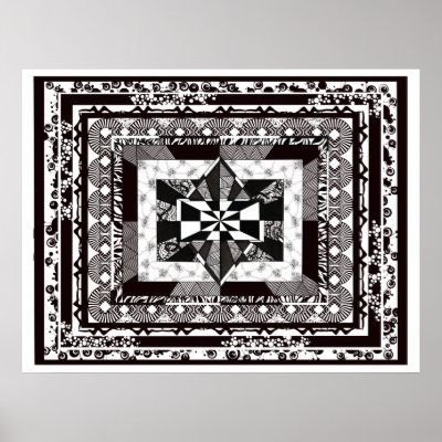 black white detailed HUGE Colossal Room Art Poster by Pip_Gerard