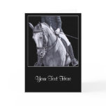 Black & White Duo Dressage Horse Greeting Card