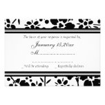 Black & White Elegant Wedding RSVP Cards Custom Invites