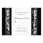 Black & White Elegant Wedding RSVP Cards Custom Invite