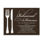 BLACK & WHITE FLATWARE | REHEARSAL DINNER INVITE postcards
