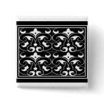 Black & White Fleure De Lis Pinback Button
