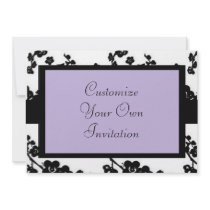 Black & White Floral, Lavender