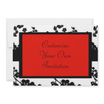 Black & White Floral, Scarlet