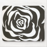 black & white flower mouse pads