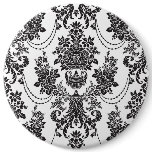 Black & White Flowers Pattern 2 Pins