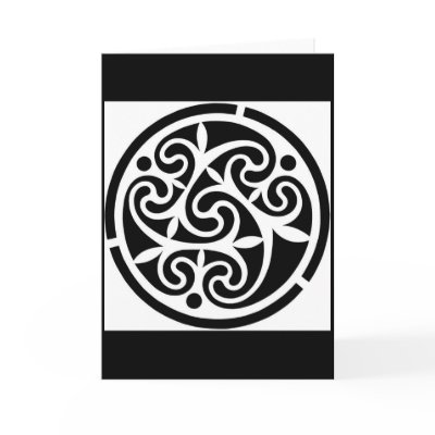 Black & White Geometric Greeting Card by kimmyklassickorner