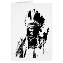 Black & White Geronimo Card