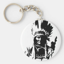 Black & White Geronimo Key Chains