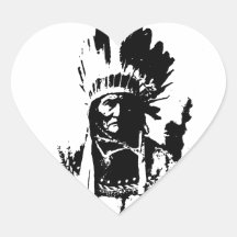 Black & White Geronimo Sticker