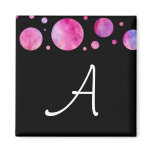 Black & White Girly Polka Dot Magnet