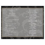 Black white gold "wedding program" wedding flyer design