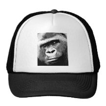 Black & White Gorilla Trucker Hat