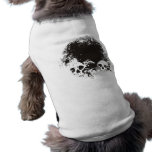 Black & White Grunge Skulls Illustration Pet Tee