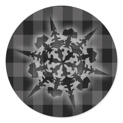 Black White Holiday Christmas Card Envelope Seals by TDSwhite