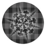 Black White Holiday Christmas Card Envelope Seals stickers