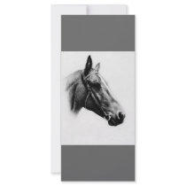 Black & White Horse Rack Card Design