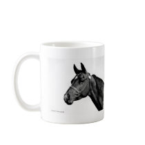 Black & White Horse's Head Mugs