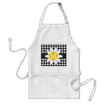 Black & White Houndstooth.; Spring Daisy Aprons