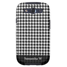 Black/White Houndstooth Stylish Fashion Designer Galaxy SIII Case
