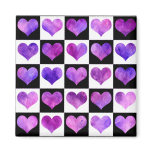 Black & White Iolanthe Hearts Magnet