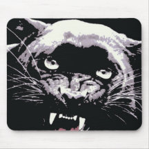 Black & White Jaguar Eyes Mousepads