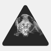 Black & White Jaguar Triangle Sticker