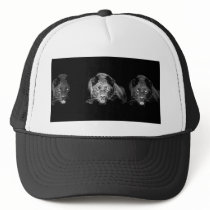 Black & White Jaguar -Wild Cats Mesh Hats