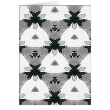 Black & White Kaleidoscope Blank Greeting Cards