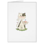 Black & White Kitty w/ Flower